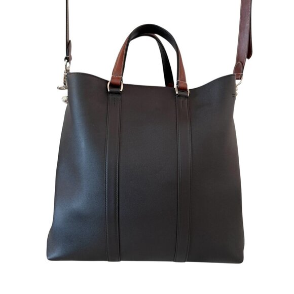 Ralph Lauren Men's Navy Blue Leather Darwin Tote, retail $2200 - Picture 4 of 15